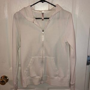White Zip Up Hoodie